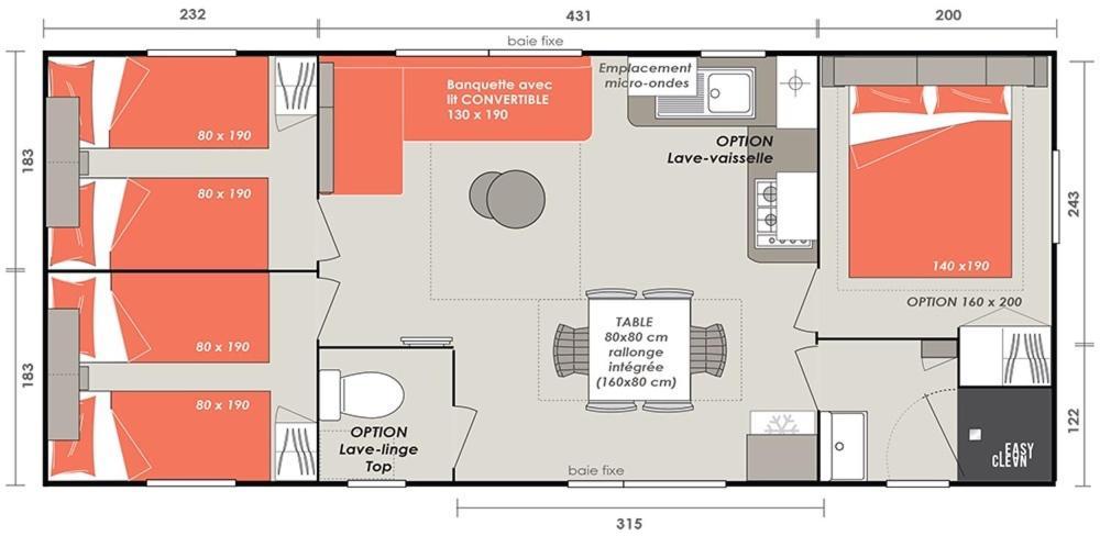 Mobilhome Vias Plage Dans Camping Экстерьер фото
